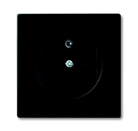 ABB - Plaque Centrale Pour Prise De Courant Noir Mat