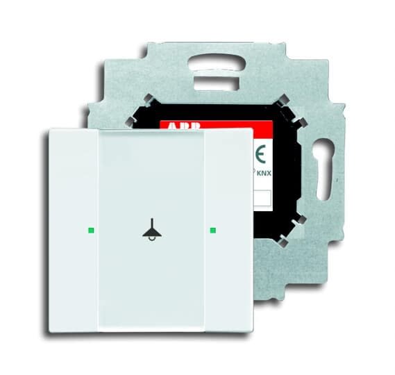 ABB - Poussoir 1 ToucheBcu Intégrée Blanc