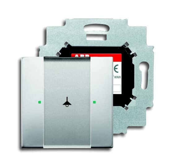 ABB - Poussoir 1 ToucheBcu Intégrée Acier Inox