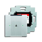 ABB - Poussoir 1 Touche Multifonctions Aluminium Argent