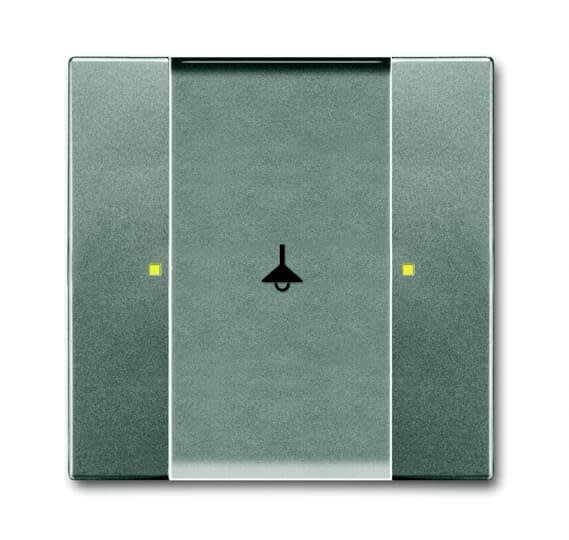 ABB - Poussoir 1 Touche Multifonctions Météor Gris Métal