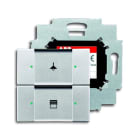 ABB - Poussoir 2 Touches Bcu Intégrée Aluminium Argent