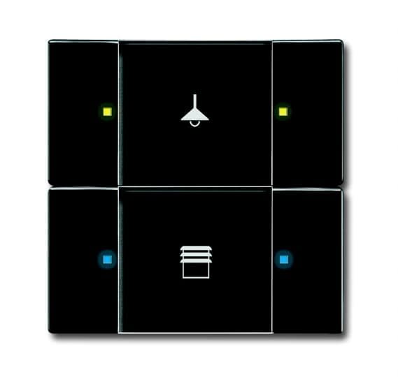 ABB - Poussoir 2 TouchesMultifonctions Anthracite