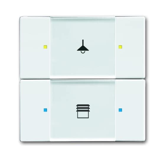 ABB - Poussoir 2 TouchesMultifonctions Blanc