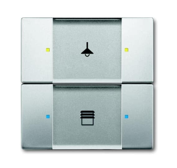 ABB - Poussoir 2 TouchesMultifonctions Acier Inox