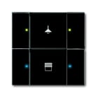 ABB - Poussoir 2 TouchesMultifonctions Noir Mat