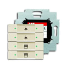 ABB - Poussoir 4 Touches Bcu Intégrée Savane/ Ivoire