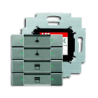 ABB - Poussoir 4 Touches Bcu Intégrée Météor Gris Métal