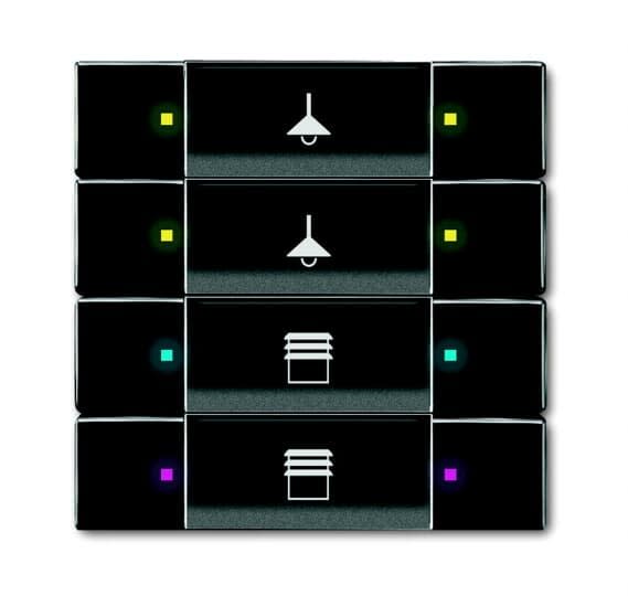 ABB - Poussoir 4 Touches Multifonctions Anthracite