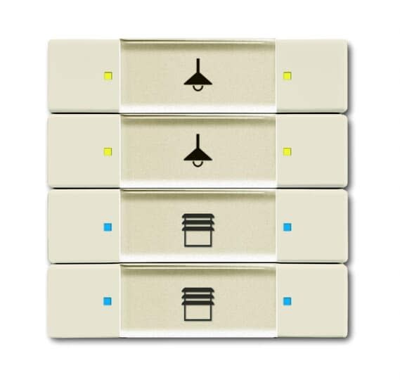 ABB - Poussoir 4 Touches Multifonctions Savane/ Ivoire