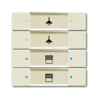 ABB - Poussoir 4 Touches Multifonctions Savane/ Ivoire