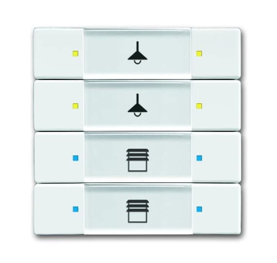 ABB - Poussoir 4 Touches Multifonctions Blanc