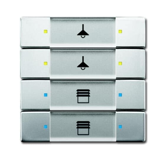 ABB - Poussoir 4 Touches Multifonctions Acier Inox