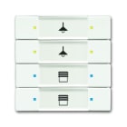 ABB - Poussoir 4 Touches Multifonctions Blanc Mat