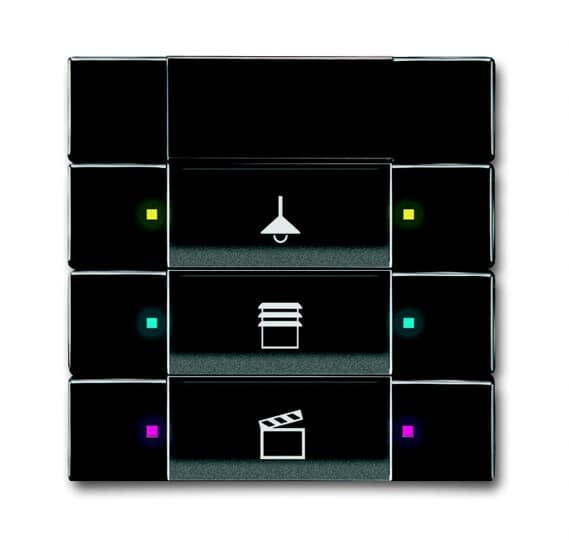 ABB - Poussoir 3 TouchesMf Avec Recepteur Ir Anthracite