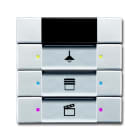 ABB - Poussoir 3 TouchesMf Avec Recepteur Ir Aluminium Argent