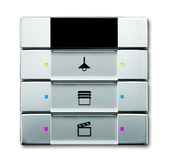 ABB - Poussoir 3 TouchesMf Avec Recepteur Ir Acier Inox