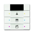 ABB - Poussoir 3 TouchesMf Avec Recepteur Ir Blanc Mat