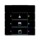 ABB - Poussoir 3 TouchesMf Avec Recepteur Ir Noir Mat