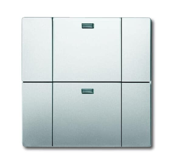 ABB - Interrupteur 2 Touches Waveline Pure Stainless Steel