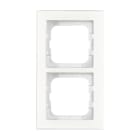 ABB - Cadre 2 Modules Busch Verre Blanc