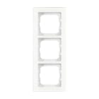 ABB - Cadre 4 Modules Busch Verre Blanc