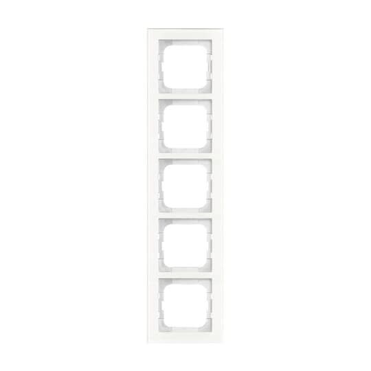 ABB - Cadre 5 Modules Busch Verre Blanc
