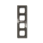 ABB - Enjoliveur 4 Modules Busch Axcent Entrée Gris