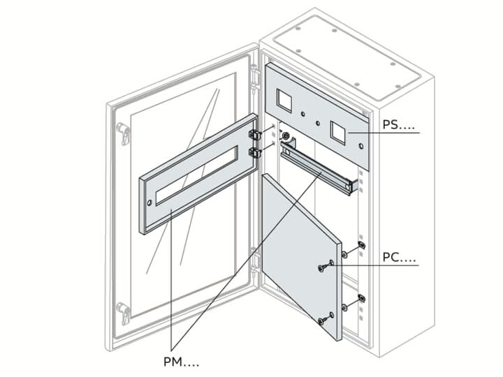 ABB - Plastron plein 400X185 Coffret SR2