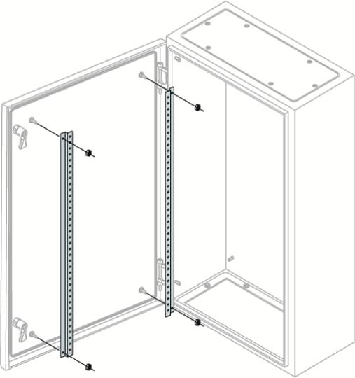 ABB - 2 Profilés pour Porte Coffret Sr H=800