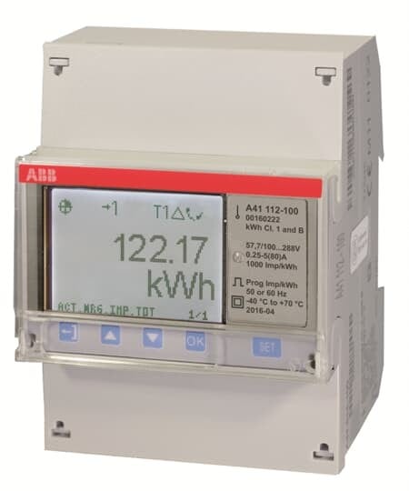 ABB - Compteur A41 Monophase Modbus Mesure Directe 80A Steel Mid