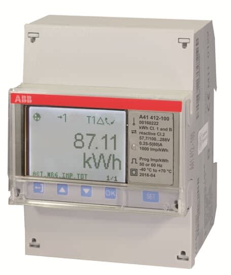 ABB - Compteur A41 Monophase Modbus Mesure Directe 80A Gold Mid