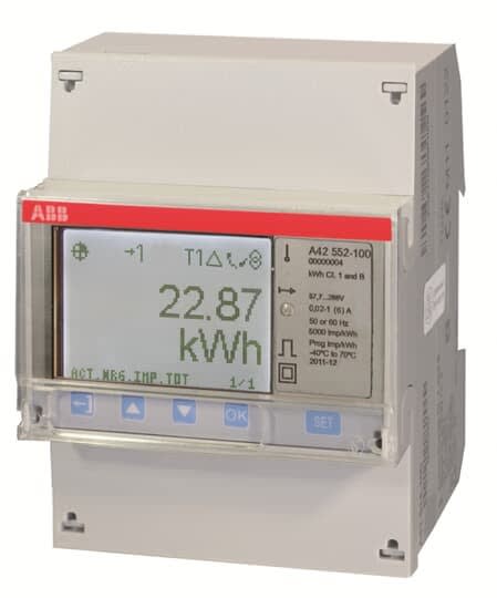 ABB - Compteur A42 Monophase Mbus Mesure InDirecte 6A Platinum Mid
