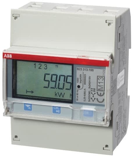 ABB - Compteur B23 Triphase Mbus Mesure Directe 65A Silver Mid
