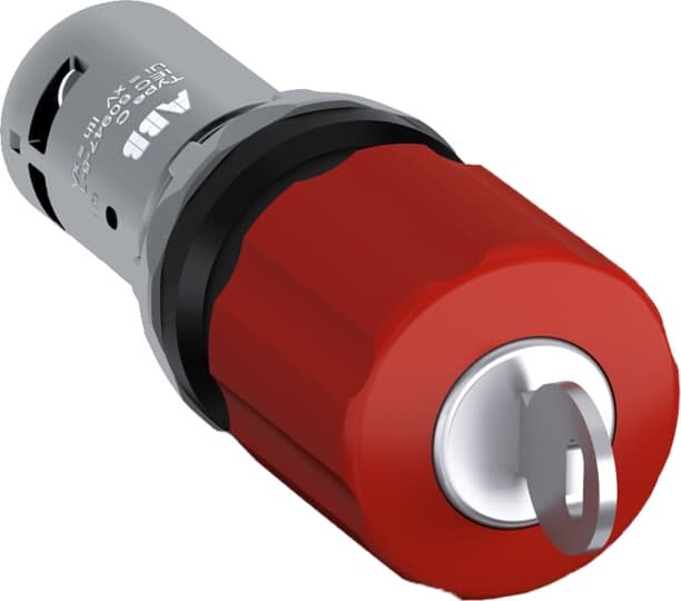 ABB - Ce3K1-10R-02 Bouton Arrêt Urgence 30mm à clé 2NF