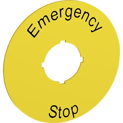 ABB - Etiquette pour Boutons et Voyants [Emergency-Stop]
