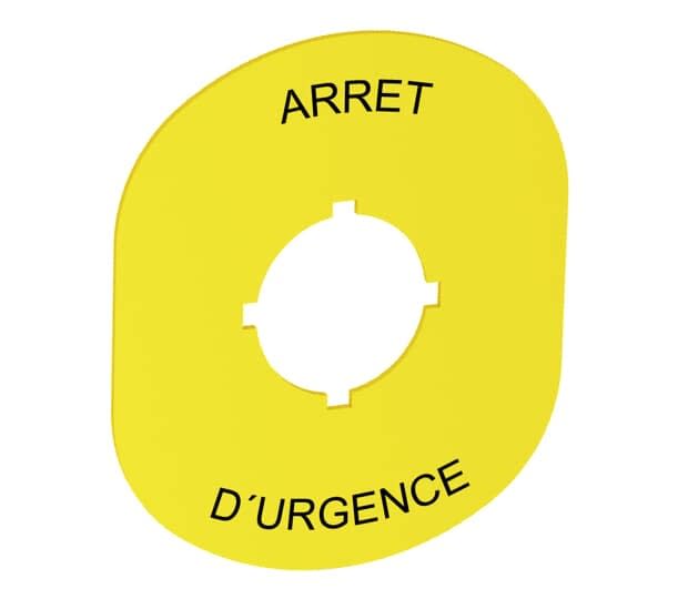 ABB - Ma6-1103 étiquette Arret d'Urgence pour Boitier Plastique