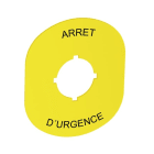 ABB - Ma6-1103 étiquette Arret d'Urgence pour Boitier Plastique