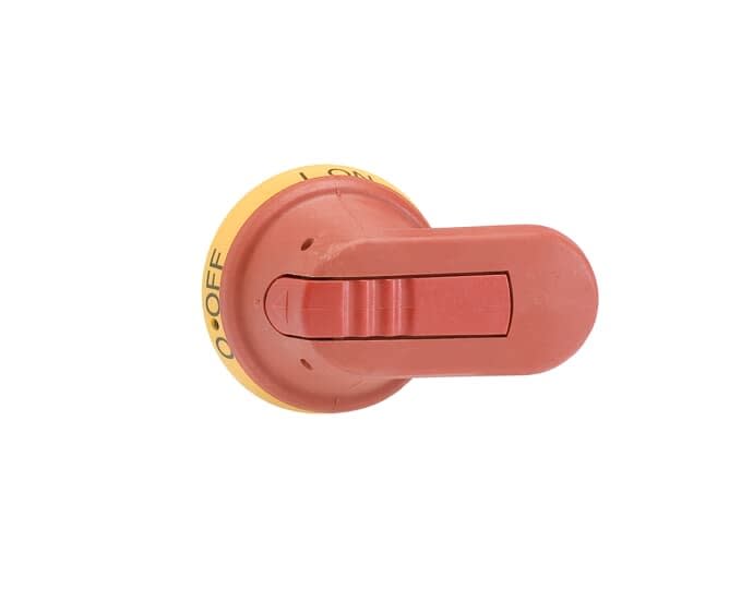 ABB - Poignée Pistolet Rouge/Jaune 65mm pour Axe 6mm