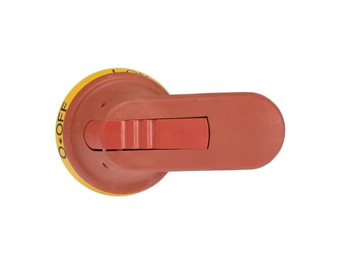 ABB - Poignée Pistolet Rouge/Jaune 80mm pour Axe 6mm