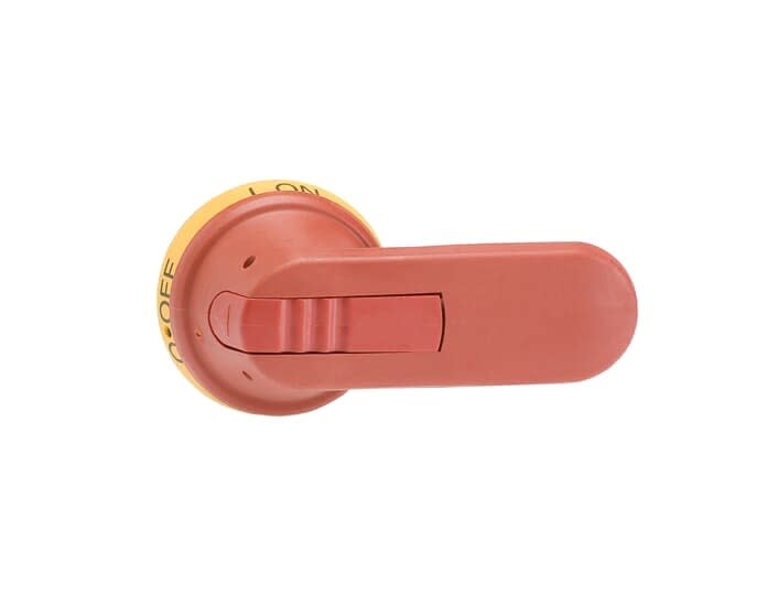 ABB - Poignée Pistolet Rouge/Jaune 95mm pour Axe 12mm