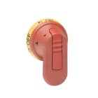ABB - Poignée Pistolet Rouge/Jaune 65mm pour Axe 6mm Latéral