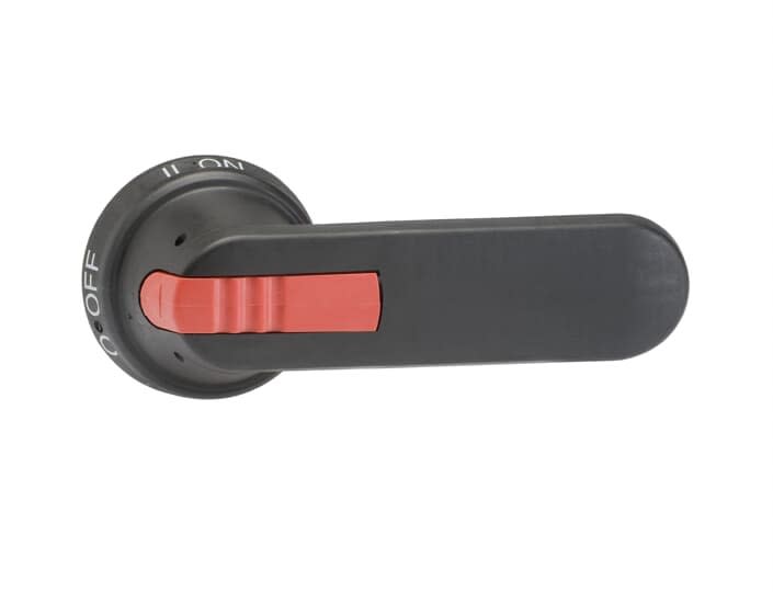 ABB - Poignée Pistolet noire 125mm pour Axe 12mm pour Inverseur