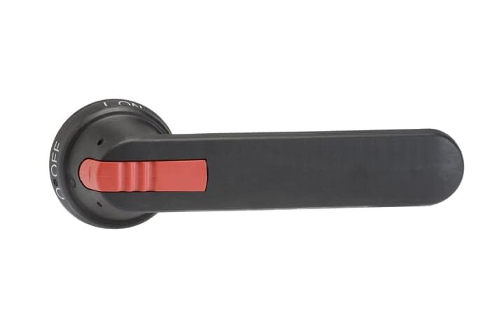 ABB - Poignée Pistolet noire 175mm pour Axe 12mm Symbole Terre