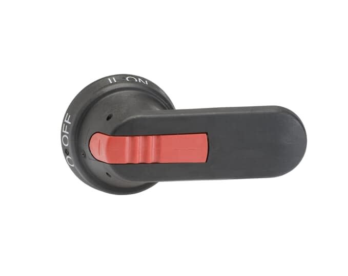 ABB - Poignée Pistolet noire 95mm pour Axe 12mm pour Inverseur
