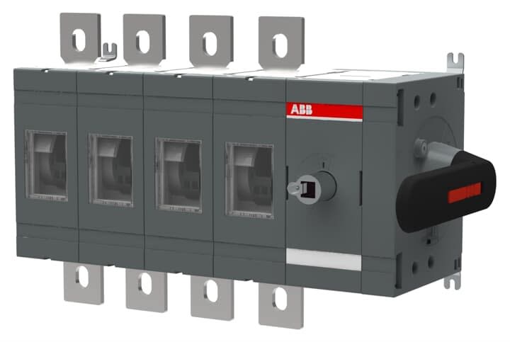 ABB - Inter.Sec. latéral Droit 630A 4Pôles poignée sur Appareil