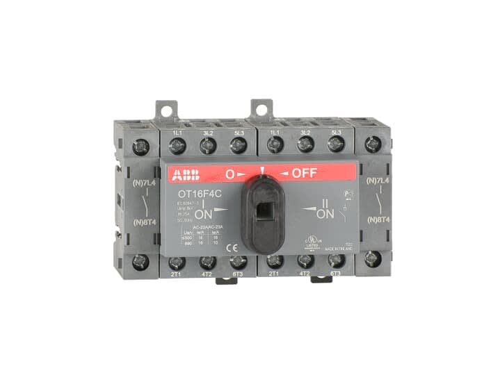 ABB - Inverseur Source Manuel 16A 4Pôles montage Fond d'Armoire