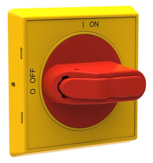 ABB - Poignée Fixation Centrale Rouge/Jaune pour OT16?40F/1