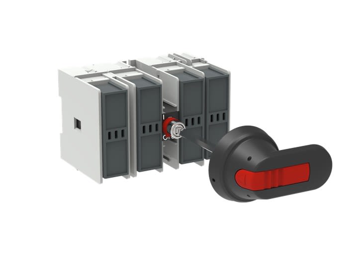 ABB - Inter.Sec. Fusible 10X38 frontal 25A 4P poignée sur Porte