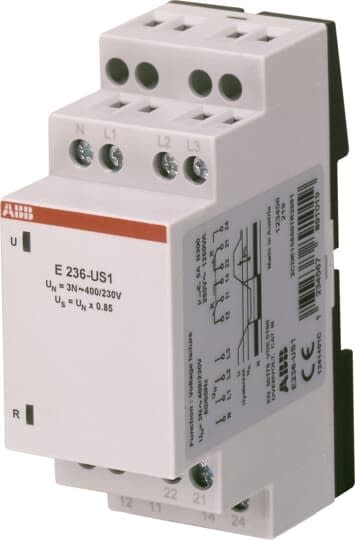 ABB - E236-US1 Relais Sous-Tension 3Ph/N 400 Vac -Seuil Fixe 195V-2 Contacts Inv.